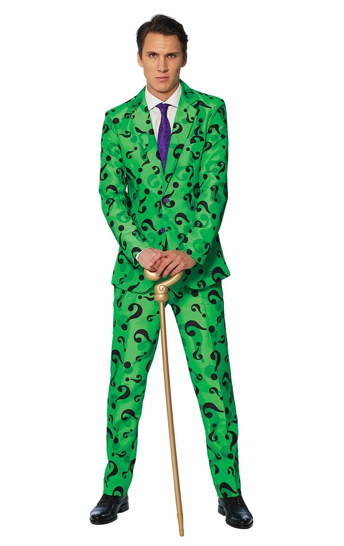Promo 🥰 OppoSuits Book Characters Adult The Riddler Suitmeister Costume ✔️ 1 OppoSuits Book Characters Adult The Riddler Suitmeister Costume