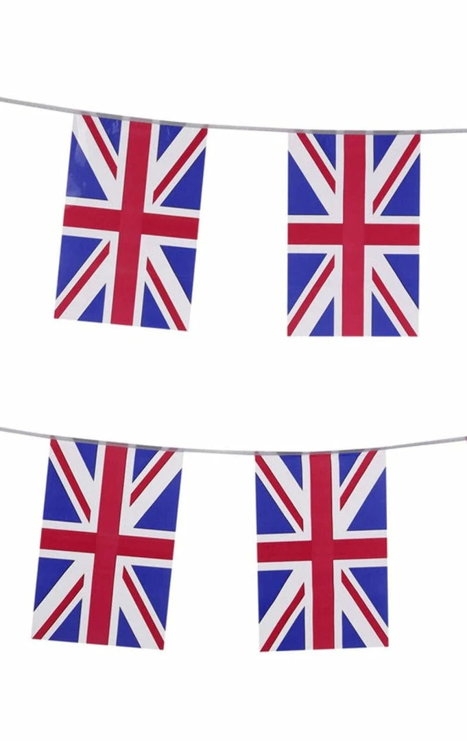 Deals 🥰 Generic Union Jack Square Bunting Decoration British / UK 🎉 1 Generic Union Jack Square Bunting Decoration British / UK