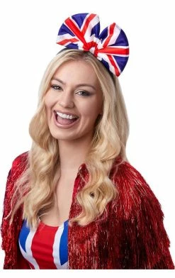 Generic Womens Union Jack Bow Headband British / UK